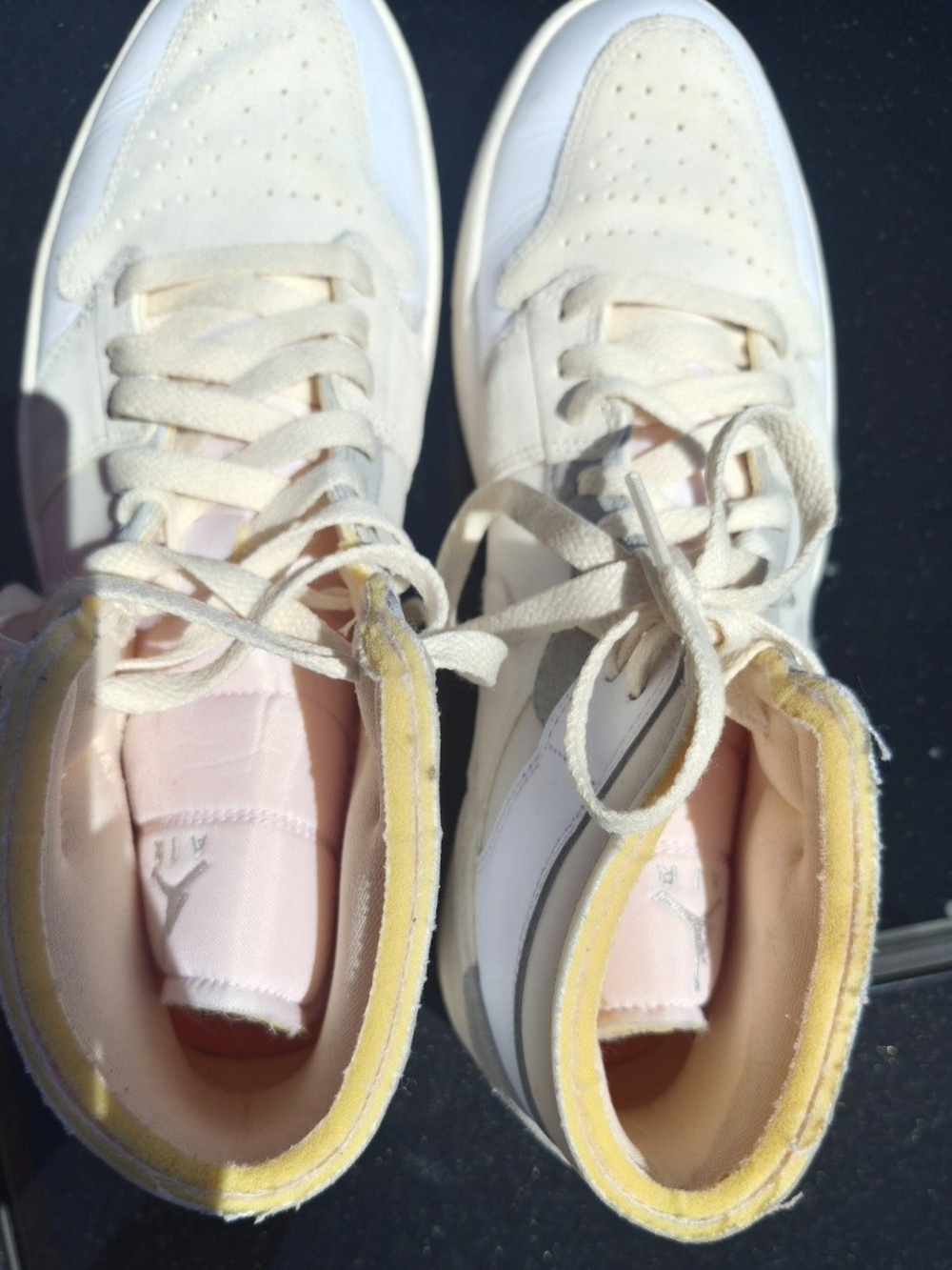Nike Air Jordan 1 Mid In White Cream Soft Pink - SIZE 11 MENS